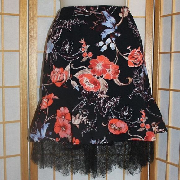 Who What Wear Sz 4 Lace Trim Skirt - Picture 1 of 9
